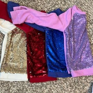 (4) CAT & JACK SEQUIN SPARKLE SWEATSHIRTS